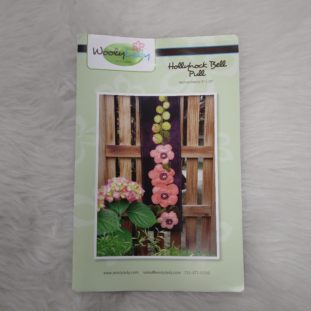 PATTERN Wooly Lady Hollyhock Bell Pull